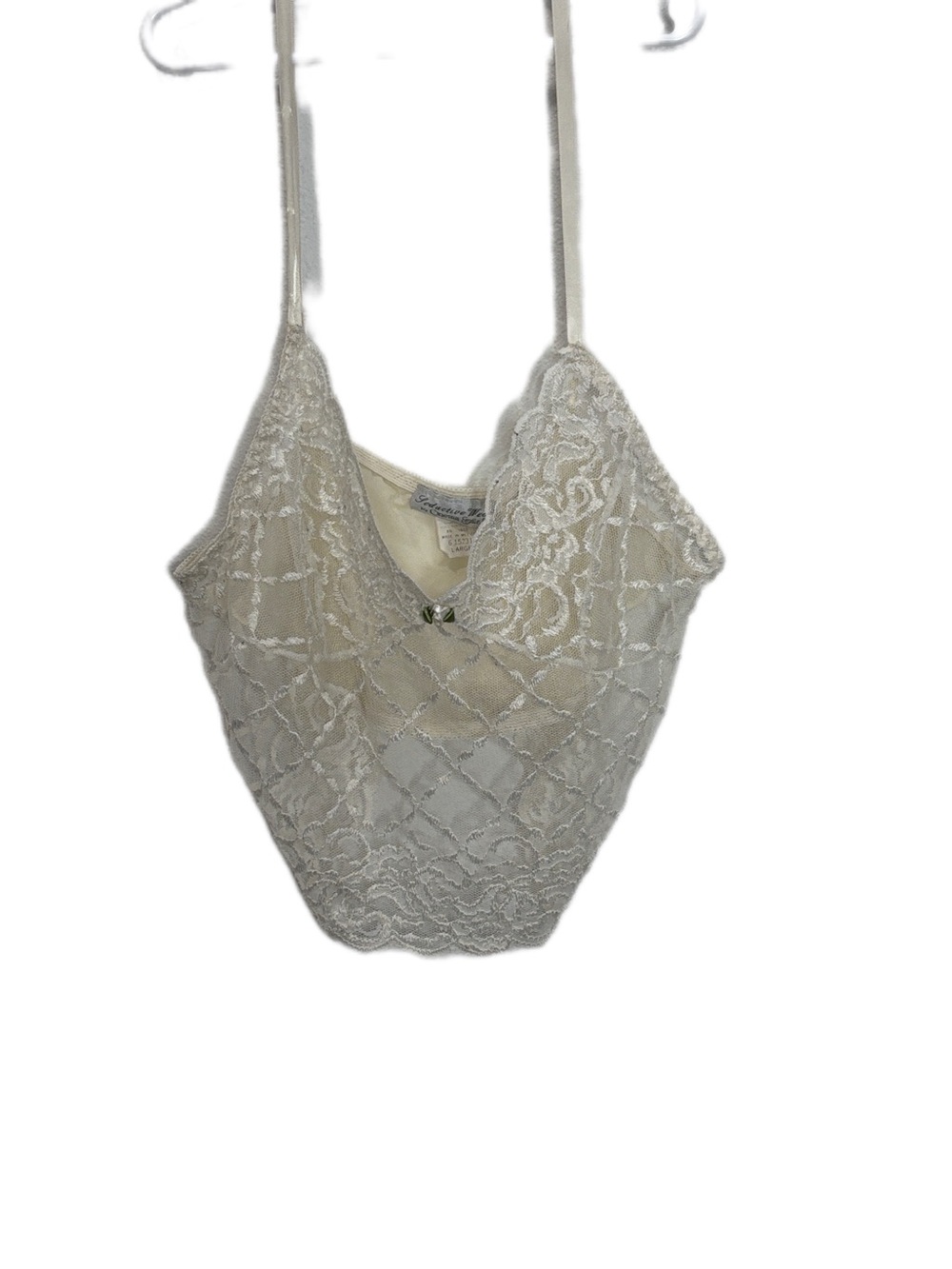 Delicate Lace Camisole Tank Top - Cream